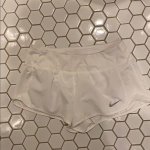 white nike shorts
